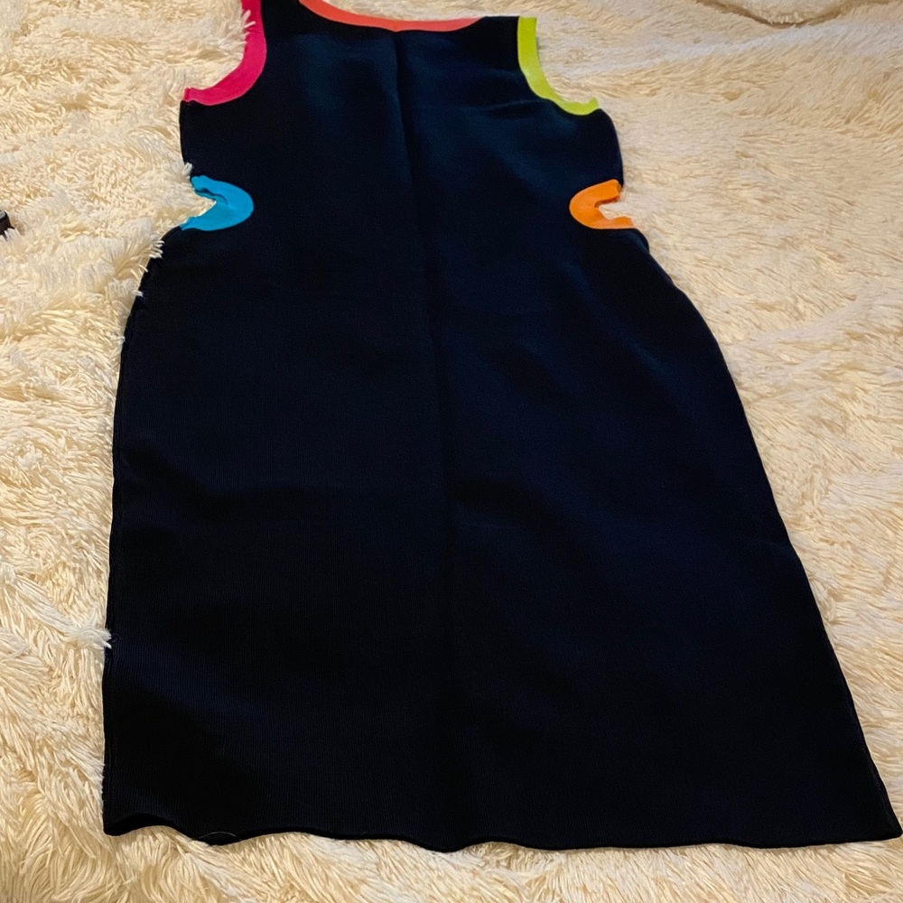 New York & Company Black Dress with Neon Accents. Throwback to the 80’s! - Picture 9 of 14
